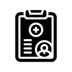 medical report glyph icon