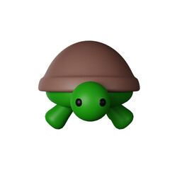 Turtle 3D Icon Illustration
