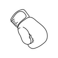 Boxing gloves vector sketch icon