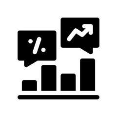 line chart glyph icon