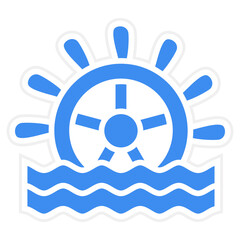 Water Mill Icon Style