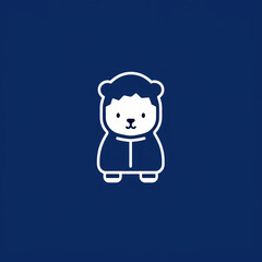 Fototapeta premium Line bear icon, material, vector illustration, decorative design element, transparent background, app icon