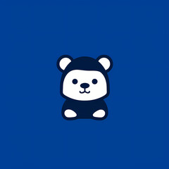 Fototapeta premium Line bear icon, material, vector illustration, decorative design element, transparent background, app icon