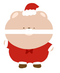 cartoon  bear Santa Claus