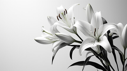 white lily flower HD 8K wallpaper Stock Photographic Image