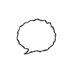 hand drawn speech bubbles. Vector illustration