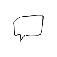 hand drawn speech bubbles. Vector illustration