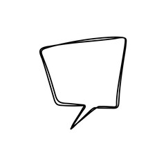 hand drawn speech bubbles. Vector illustration