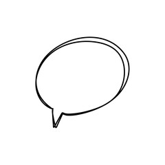 hand drawn speech bubbles. Vector illustration
