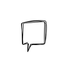 hand drawn speech bubbles. Vector illustration