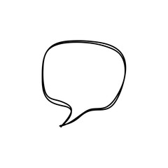 hand drawn speech bubbles. Vector illustration