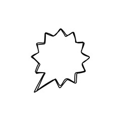 hand drawn speech bubbles. Vector illustration