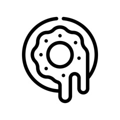 donut line icon