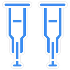 Crutches Icon Style