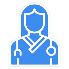 Obraz premium Female Surgeon Icon Style