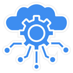 Cloud Computing Icon Style