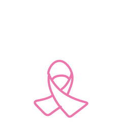hand-drawn breast cancer ribbon. Pink paint breast cancer awareness. 