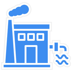 Factory Waste Icon Style