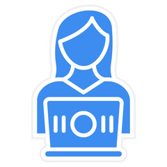 Female Blogger Icon Style