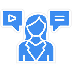 Female Influencer Icon Style