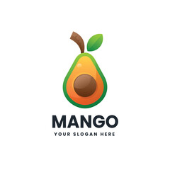 Mango gradient colorful logo vector icon illustration