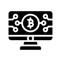 cryptocurrency glyph icon