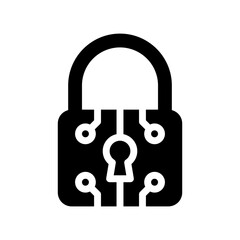 padlock glyph icon
