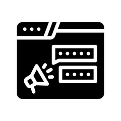 social network glyph icon