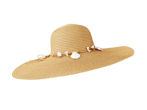 Beach straw hat isolated  PNG transparent