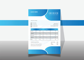 modern creative invoice design with white background color.