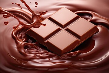Swirls of decadence. Dark and milk chocolate delight. Liquid indulgence. Capturing irresistible flow of rich bliss. Culinary elegance. Artistry of pouring creamy perfection