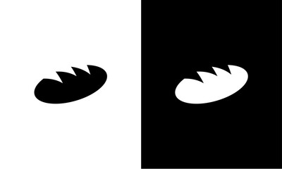Bread silhouette abstract logo icon - obrazy, fototapety, plakaty