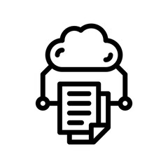 cloud computing line icon