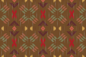 Beautiful ethnic tribal pattern art. Ethnic ikat seamless pattern. American and Mexican style. Design for background, wallpaper, illustration, fabric, clothing, carpet, textile, batik, embroidery.