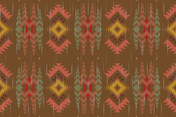 Beautiful ethnic tribal pattern art. Ethnic ikat seamless pattern. American and Mexican style. Design for background, wallpaper, illustration, fabric, clothing, carpet, textile, batik, embroidery.