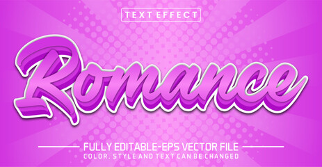 Romance pink text editable style effect