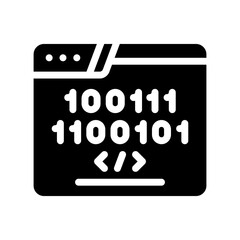 binary code glyph icon
