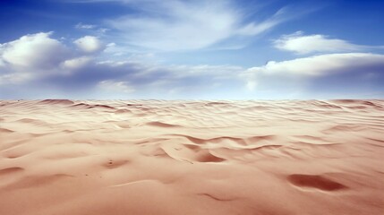 Fototapeta na wymiar a desert landscape with a blue sky and clouds