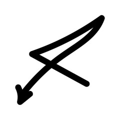 black arrows doodle hand drawn