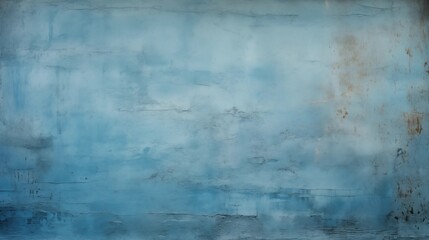 a painting of a blue and white wall