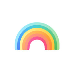 Rainbow illustration, material, icon, vector, decorative design element, transparent background, application icon