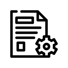 content management line icon
