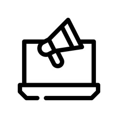 content marketing line icon