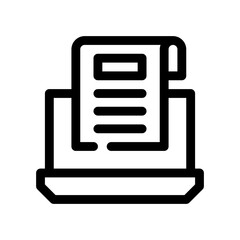 content writing line icon