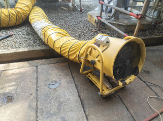 Air blowers with proboscis are used to blow air when working in confined space areas