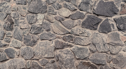 Natural stone granite wall. Seamless texture banner