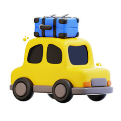 3d rendering travelling car illustration