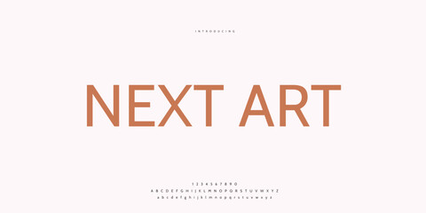 Elegant Font Uppercase Lowercase and Number. Classic Lettering Minimal Fashion Designs. Typography modern Sen Serif fonts regular decorative vintage concept. vector illustration © SyedMuhammad