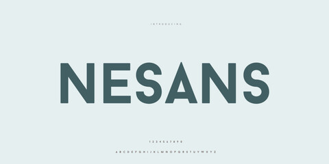 Elegant Font Uppercase Lowercase and Number. Classic Lettering Minimal Fashion Designs. Typography modern Sen Serif fonts regular decorative vintage concept. vector illustration © SyedMuhammad