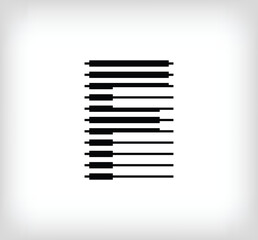 Letter F logo icon design, vector illustration. F letter formed by a combination of lines. Creative flat design style.